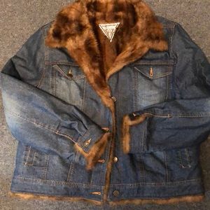 Marvin Richards Jean jacket with fur lining